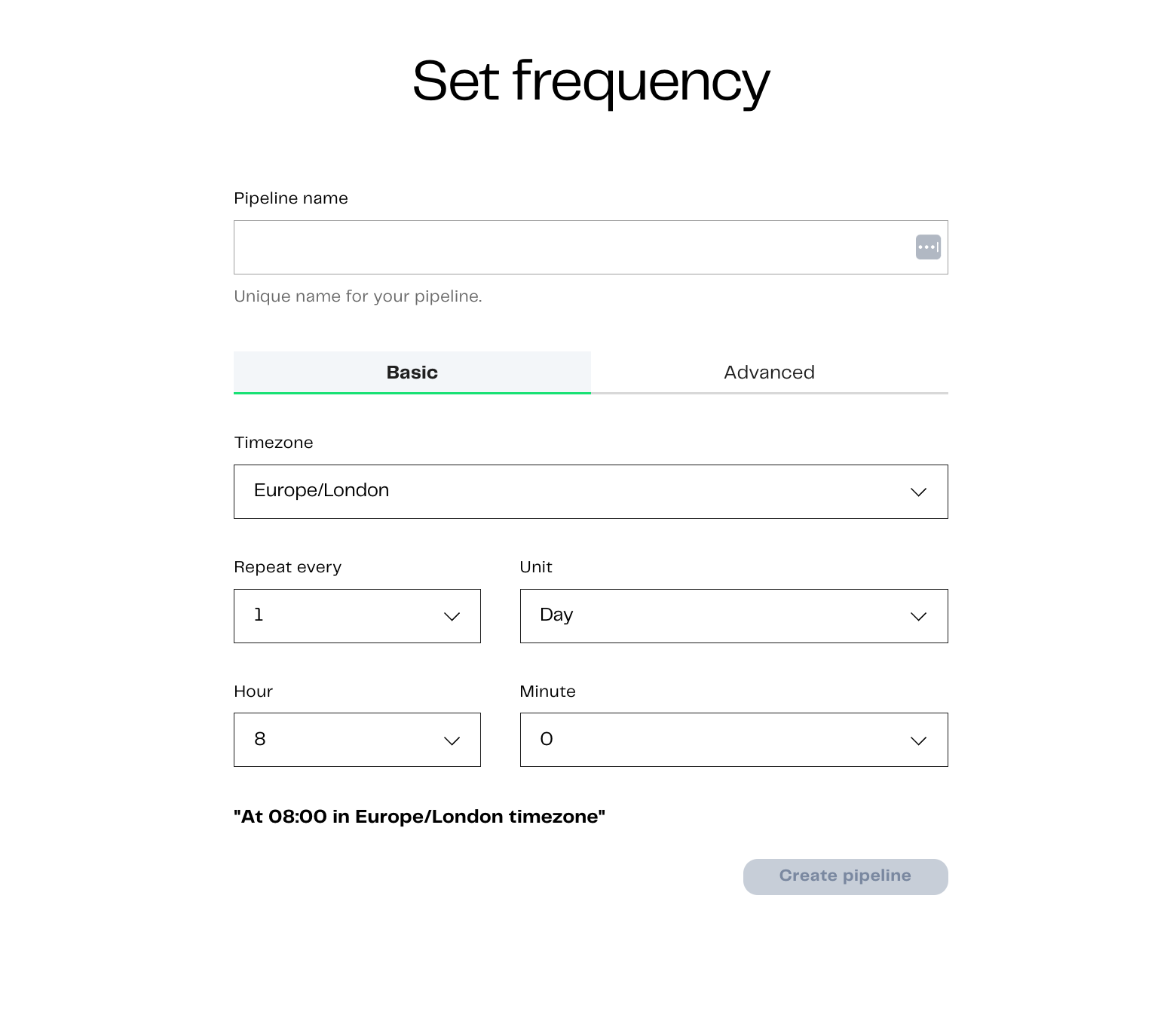 Set frequency basic mode